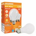 Ledvance Sylvania LED Bulb, General Purpose, A19 Lamp, E26 Lamp Base, Dimmable, Frosted, Soft White Light 40670